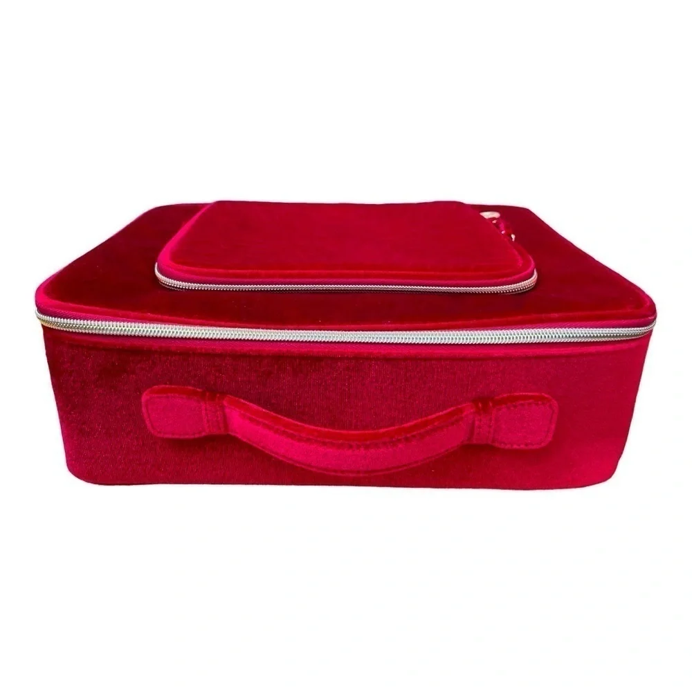 Estee Lauder Red Velvet Makeup Train Case 2023 Holiday Edition NEW